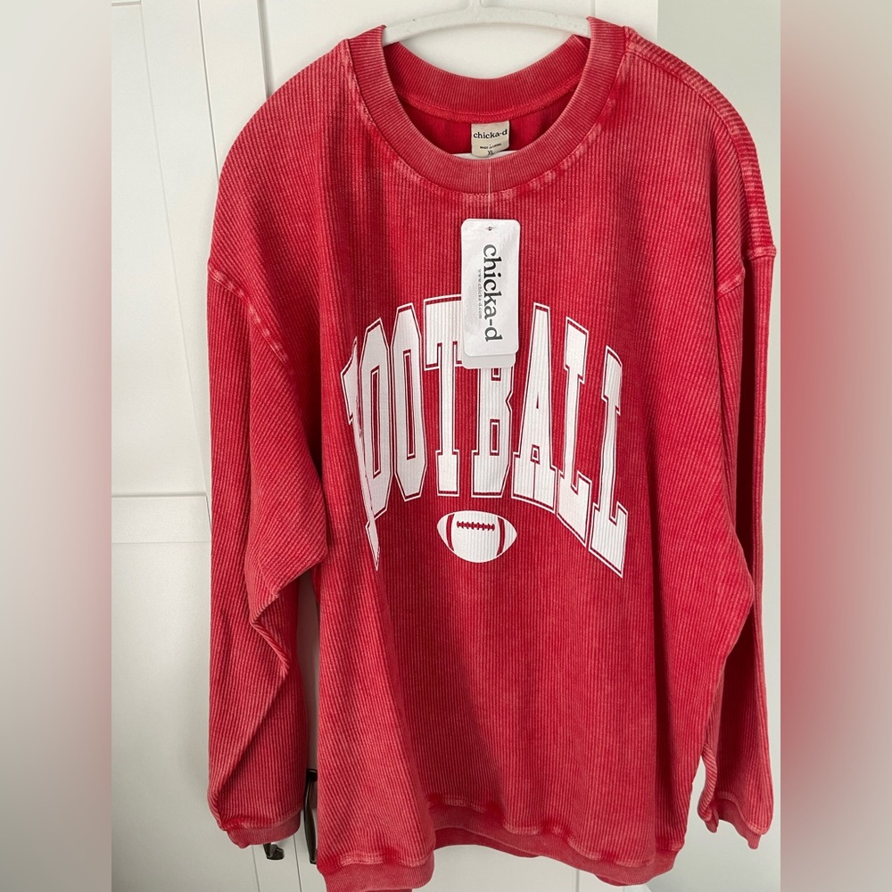 Red Charlie Southern Football corded sweatshirt size xl with tags never worn